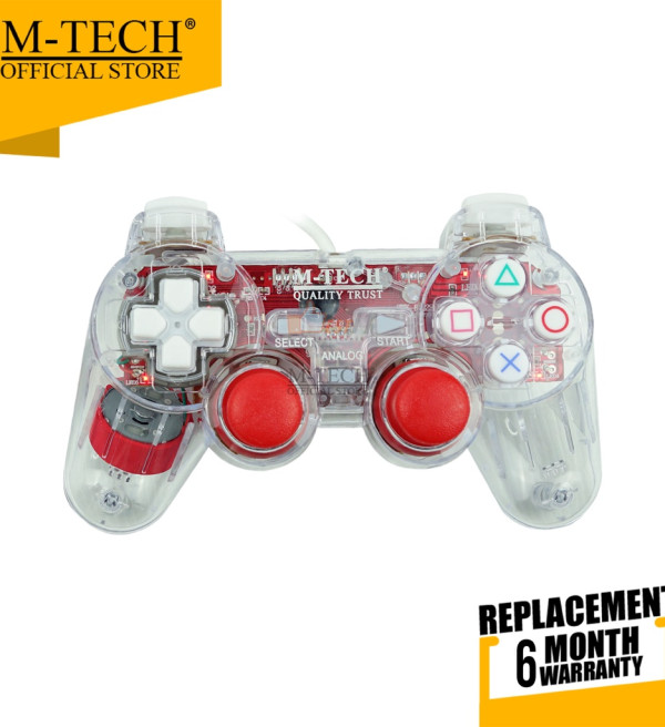 M-Tech Original Gamepad Stick Single Getar Transparant (Merah)